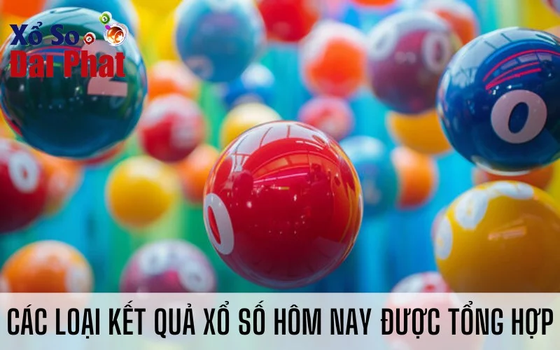 Các loại kết quả xổ số hôm nay được tổng hợp